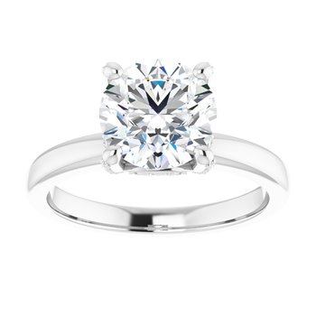 The Anya 2.18ctw Round cut Lab Grown Diamond Solitaire Hidden Halo Engagement Ring