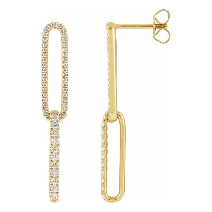 0.50ct Lab Grown Diamond Large Link Earrings