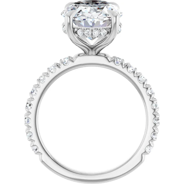 The Olivia 5.75ctw Oval cut Lab Grown Diamond Hidden Halo Engagement Ring