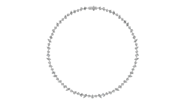 10.00ct Lab Grown Diamond Multishape Necklace in 14k Gold