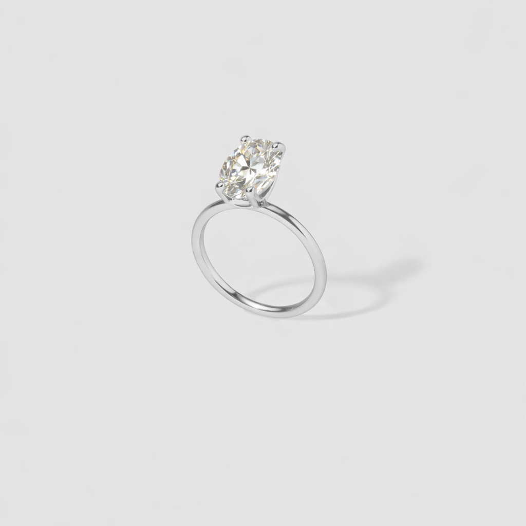 The Emma 2.00ct Oval cut Lab Grown Diamond Solitaire Engagement Ring