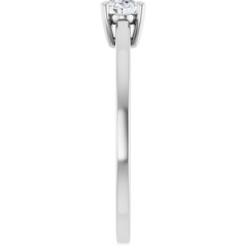 The Amara 0.50ct Oval cut Lab Grown Diamond Solitaire East-West Engagement Ring