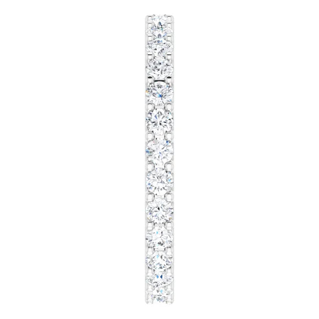 2mm 0.90ct Round Lab Grown Diamond U Claw Full Eternity