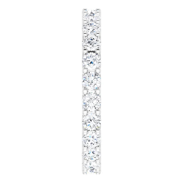 2.5mm 1.50ct Round Lab Grown Diamond U Claw Full Eternity