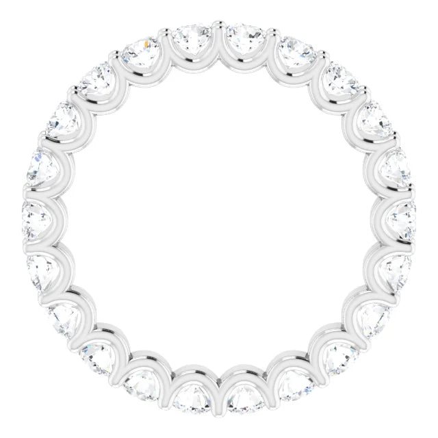 2.75mm 1.75ct Round Lab Grown Diamond U Claw Full Eternity