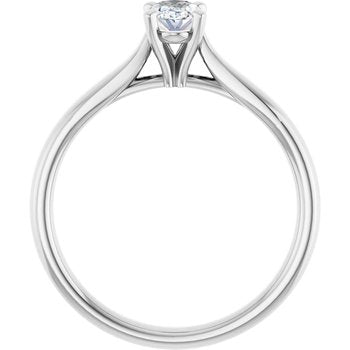 The Mia 0.50ct Oval cut Lab Grown Diamond Solitaire Engagement Ring