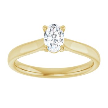 The Mia 0.50ct Oval cut Lab Grown Diamond Solitaire Engagement Ring