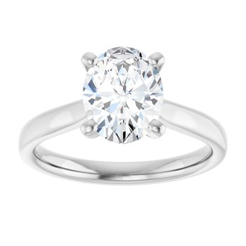 The Mia 1.50ct Oval cut Lab Grown Diamond Solitaire Engagement Ring