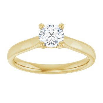 The Mia 0.50ct Round cut Lab Grown Diamond Solitaire Engagement Ring
