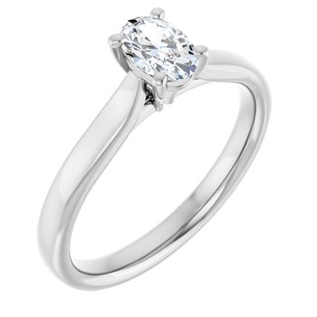 The Mia 0.50ct Oval cut Lab Grown Diamond Solitaire Engagement Ring