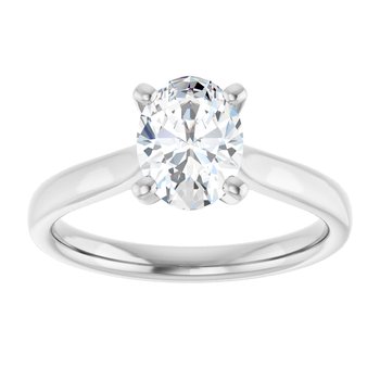 The Mia 1.00ct Oval cut Lab Grown Diamond Solitaire Engagement Ring