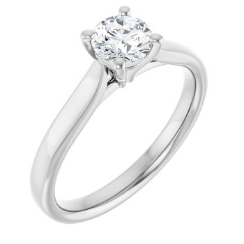 The Mia 0.50ct Round cut Lab Grown Diamond Solitaire Engagement Ring