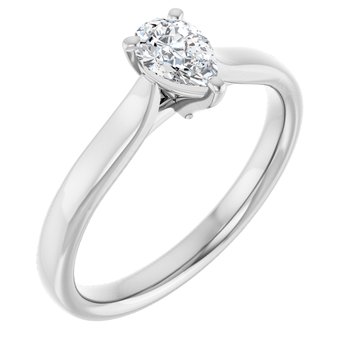 The Mia 0.50ct Pear cut Lab Grown Diamond Solitaire Engagement Ring