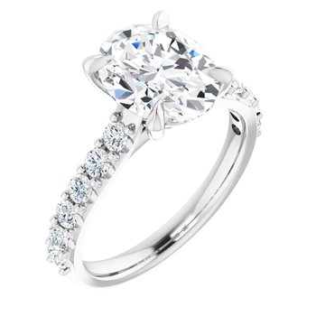 The Phoebe 2.36ctw Oval cut Lab Grown Diamond Engagement Ring