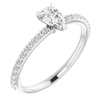 The Harriet 0.72ctw Pear cut Lab Grown Diamond Engagement Ring