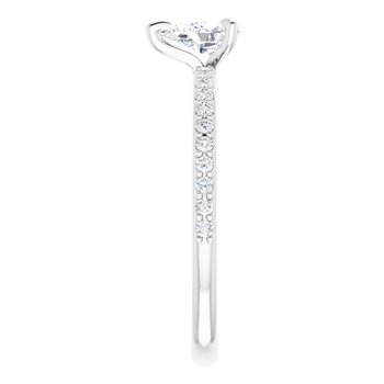 The Harriet 0.72ctw Pear cut Lab Grown Diamond Engagement Ring