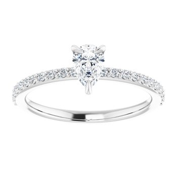 The Harriet 0.72ctw Pear cut Lab Grown Diamond Engagement Ring
