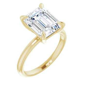 The Emma 3.00ct Emerald cut Lab Grown Diamond Solitaire Engagement Ring