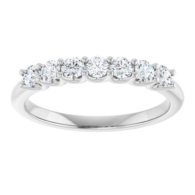 0.50ct Round Lab Grown Diamond 7 Stone U Claw Ring