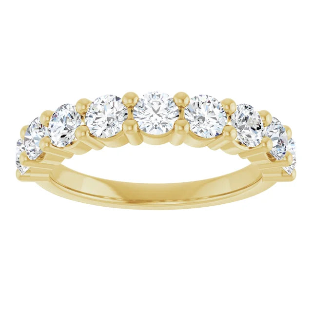 3.5mm 1.50ct Round Lab Grown Diamond Prong Set Half Eternity