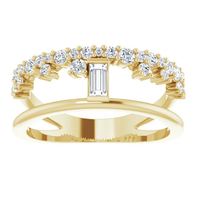 The Las Vegas Collection 0.60ct Lab Grown Diamond Scattered Baguette Ring