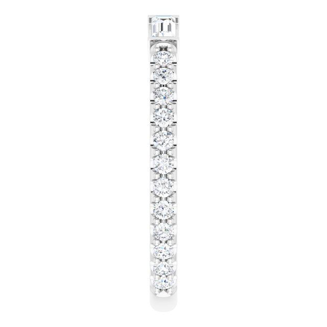 0.50ct Round and Baguette Lab Grown Diamond Open Ring