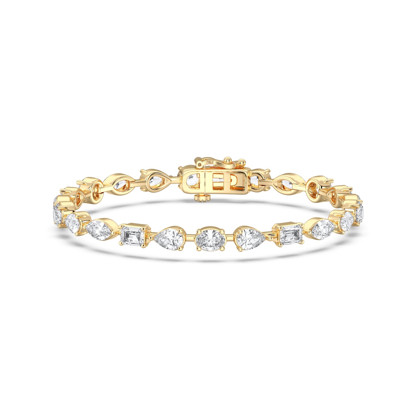 7ct Lab Grown Diamond Multishape Tennis Bracelet
