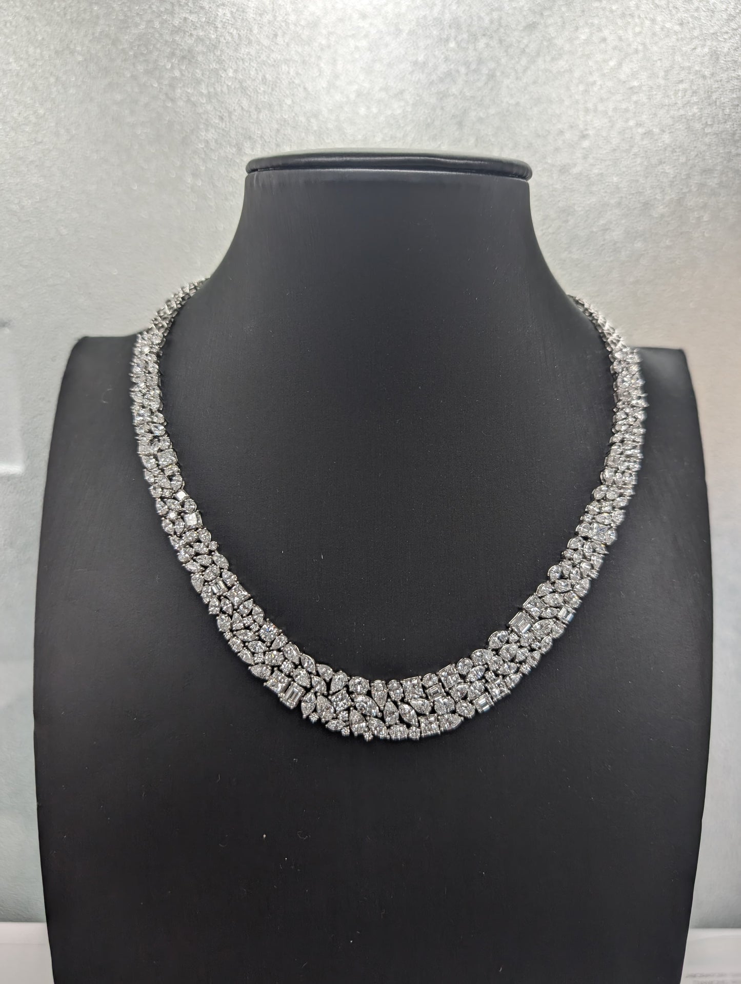 Fine By Cherish 27.00ct Lab Grown Diamond Multishape Fancy Necklace in 14k Gold
