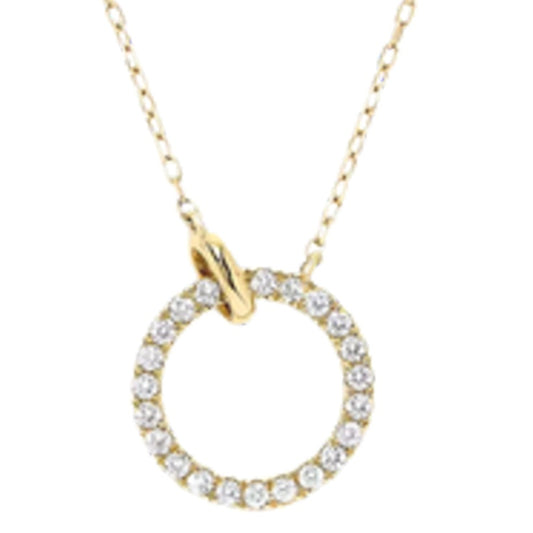0.50ctw Lab Grown Diamond Circle Loop Necklace in 14k Gold