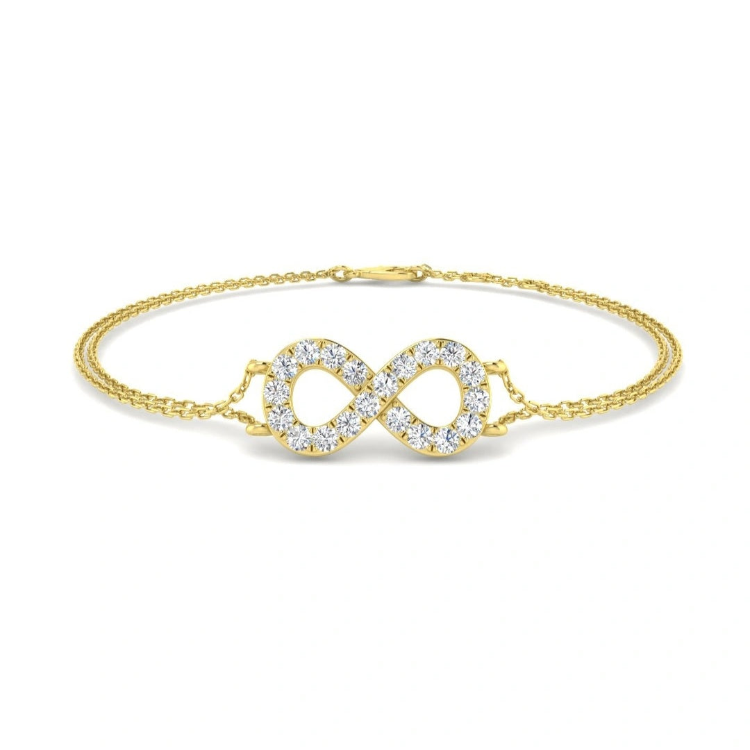 0.50ct Lab Grown Diamond Infinity Bracelet