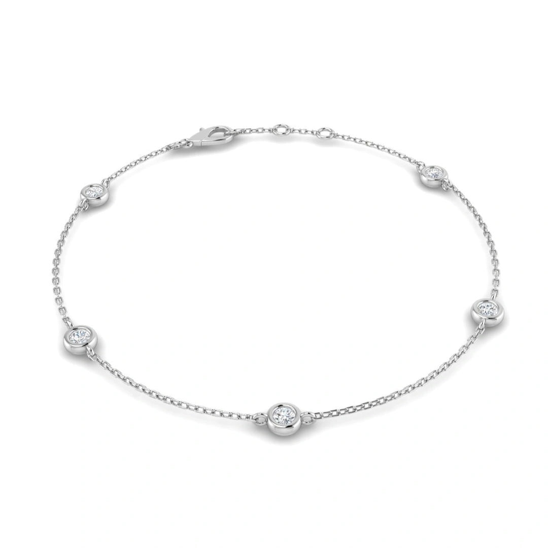 0.40ct Lab Grown Diamond Station Bracelet