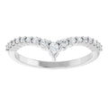 0.25ctw Round with Pear Accent Lab Grown Diamond Decorative Ring Enhancer Band