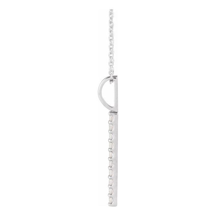 0.20ct Lab Grown Diamond Vertical Drop Necklace in 14k Gold