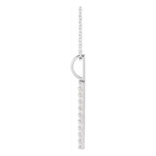 0.20ct Lab Grown Diamond Vertical Drop Necklace in 14k Gold