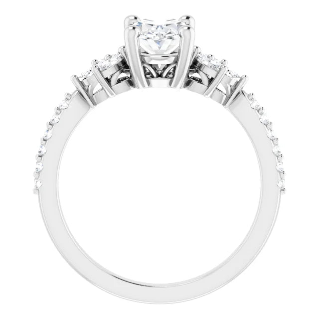 The Alaia 1.35ctw Oval & Marquise Accent Lab Grown Diamond Engagement Ring