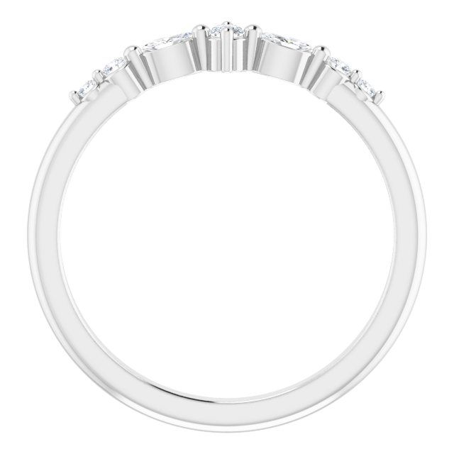 0.12ct Round and Marquise Stacking Ring