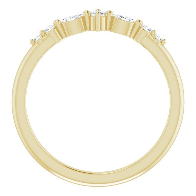 0.12ct Round and Marquise Stacking Ring