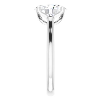 The Lily 2.10ctw Oval cut Lab Grown Diamond Solitaire Accented Engagement Ring