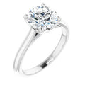 The Lily 2.10ctw Round cut Lab Grown Diamond Solitaire Accented Engagement Ring