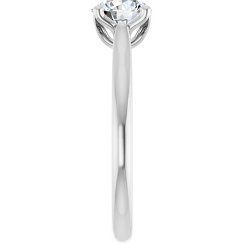 The Lily 1.10ctw Round cut Lab Grown Diamond Solitaire Accented Engagement Ring