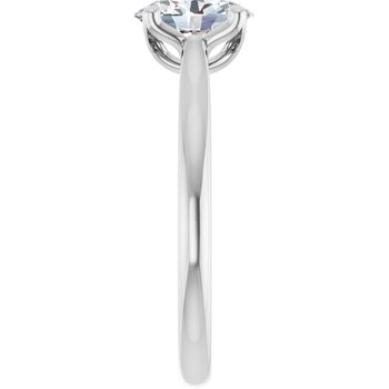The Lily 1.10ctw Oval cut Lab Grown Diamond Solitaire Accented Engagement Ring