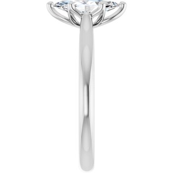 The Lily 1.10ctw Marquise cut Lab Grown Diamond Solitaire Accented Engagement Ring