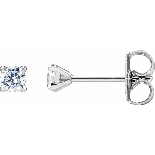 0.20ct Lab Grown Diamond Martini Style Solitaire Earrings in 14k Gold