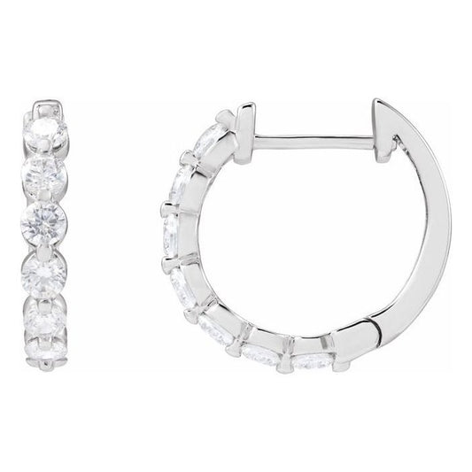 1.00ct Lab Grown Diamond Hoop Earrings in 14k Gold