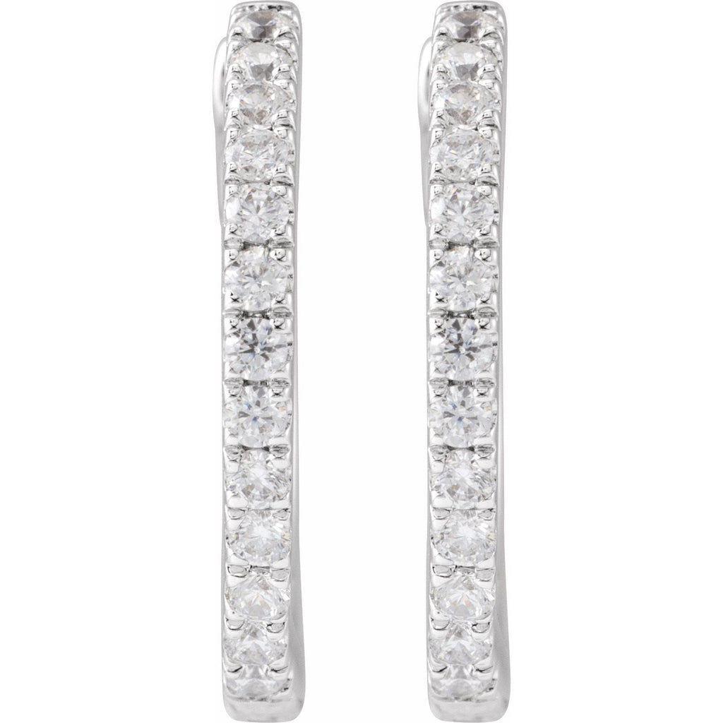 0.30ct Lab Grown Diamond 16.3mm Hoop Earrings in 14k Gold
