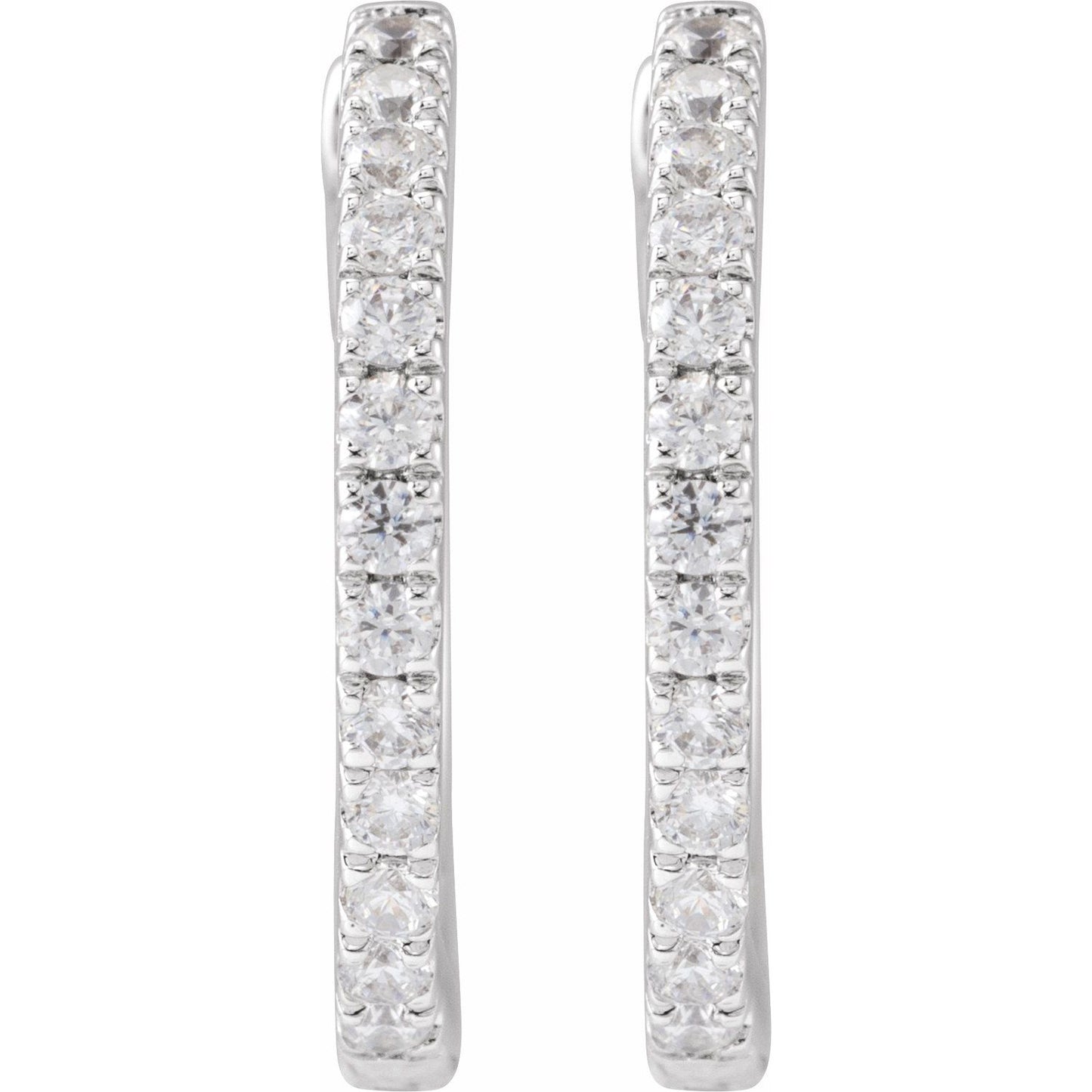 0.30ct Lab Grown Diamond 16.3mm Hoop Earrings in 14k Gold