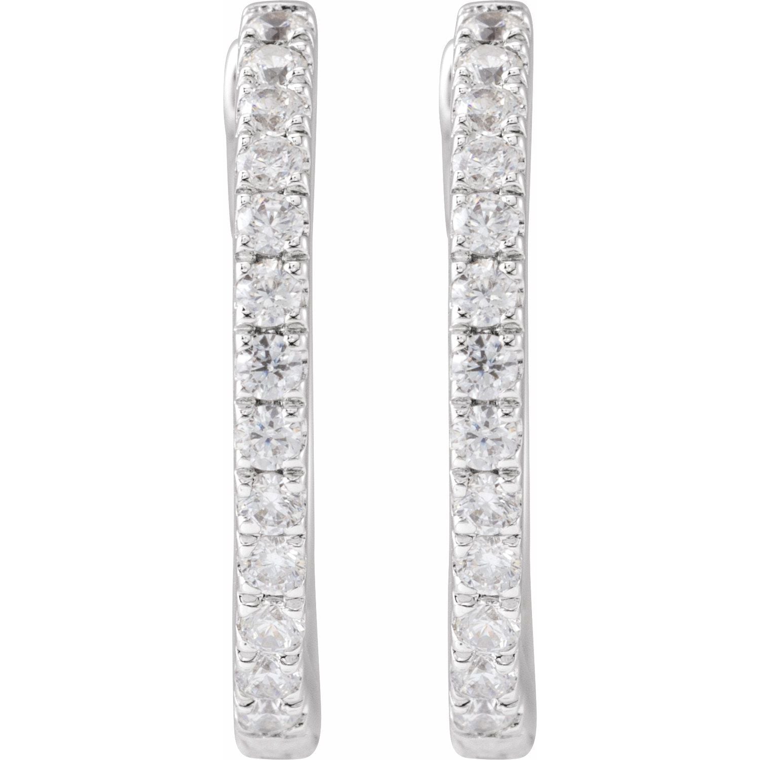 0.30ct Lab Grown Diamond 16.3mm Hoop Earrings in 14k Gold