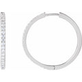 0.50ct Lab Grown Diamond 23mm Hoop Earrings in 14k Gold
