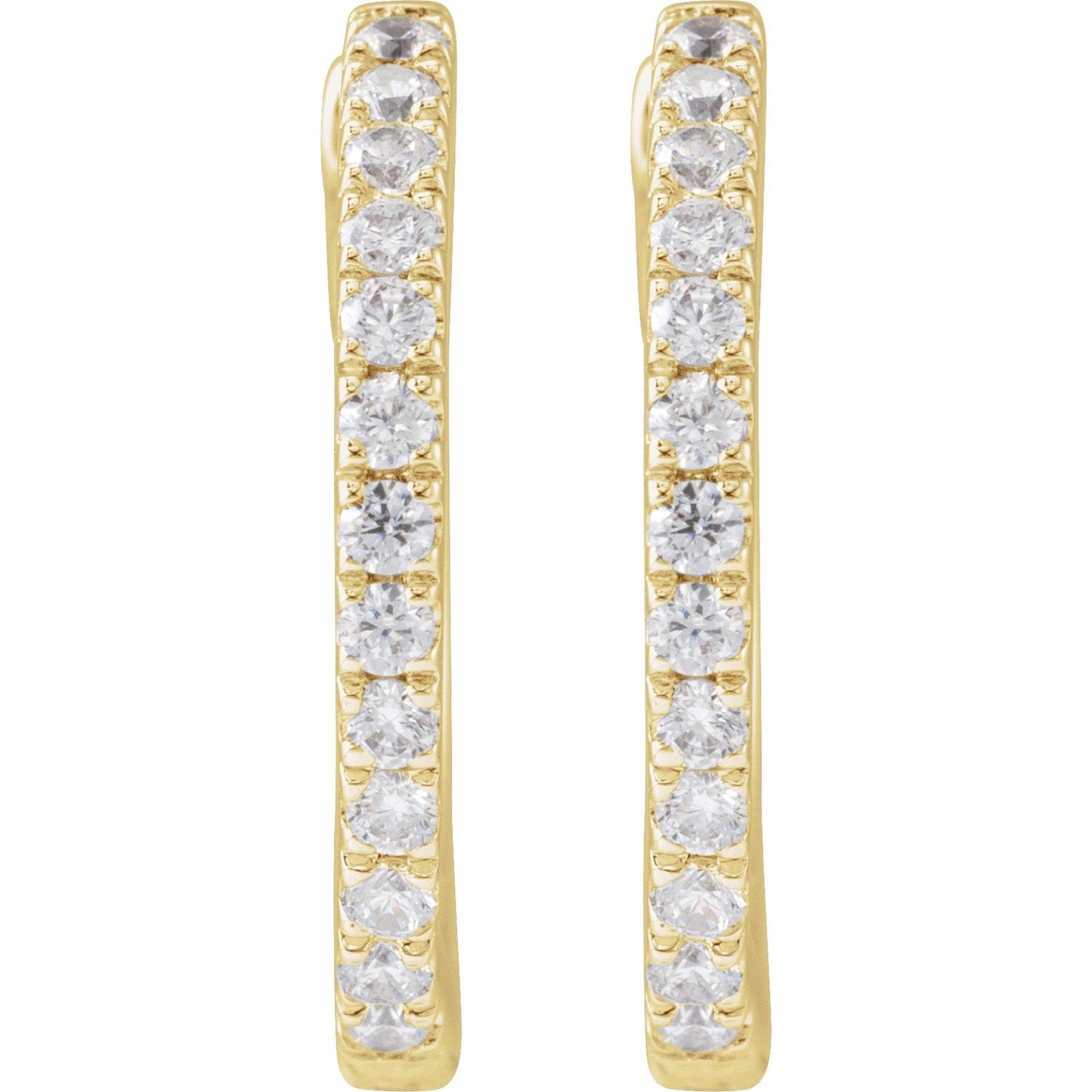 0.30ct Lab Grown Diamond 16.3mm Hoop Earrings in 14k Gold