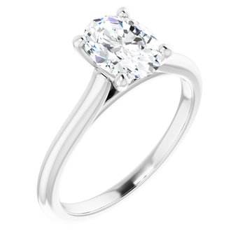 The Aria 1.00ct Oval cut Lab Grown Diamond Solitaire Engagement Ring